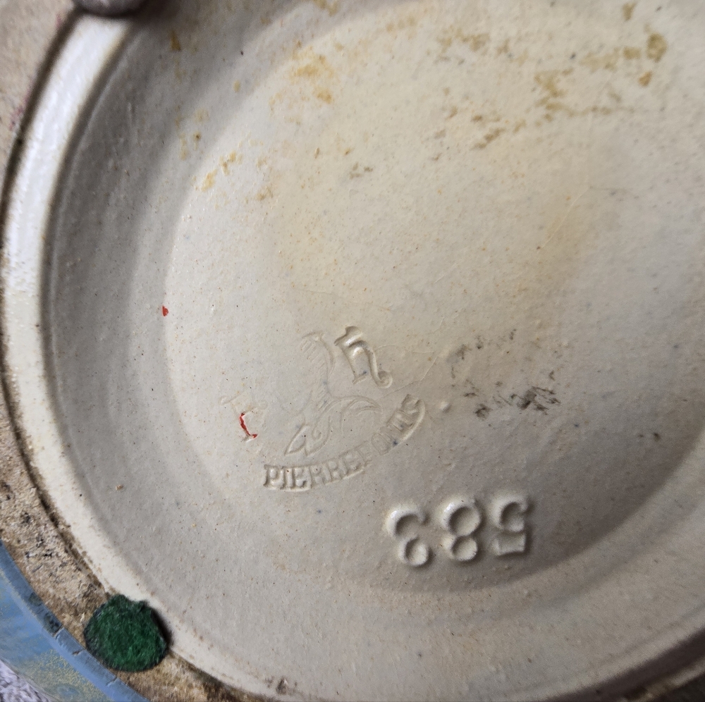 Vintage Pierrefonds Potteey Art Nouveau France Art Pot Marked Vase - Picture 14 of 16